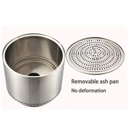 Wholesales 304SS Wood Burning Fire Pit Outdoor Smokeless Fire Pit Firepit Stainless Steel Camping Outdoor Fire Pit