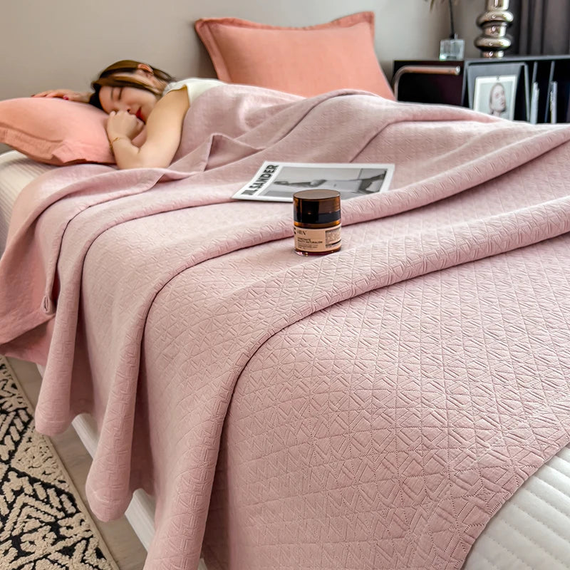 100% Cotton Blanket for Bed Breathable Lightweight Throws Blanket Soft Cozy Home Decoration Large Bed Cover Boho Towel Blankets