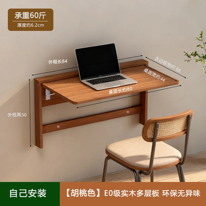 Multifunctional Wall Mounted Folding Dining Table Hidden Desk for Small Space Ultra Thin Storage Unit Study Computer Desk