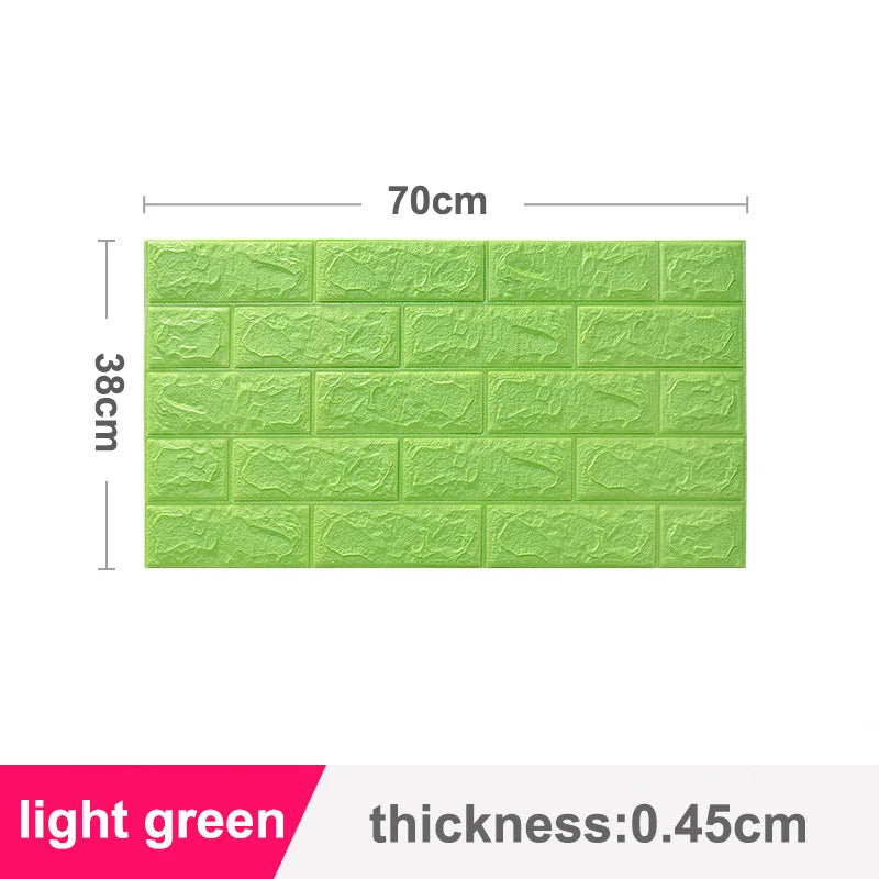 70x38cm Self adhesive Waterproof TV Background Brick Wallpapers 3D Wall Sticker Living Room Wallpaper Mural Bedroom Decorative