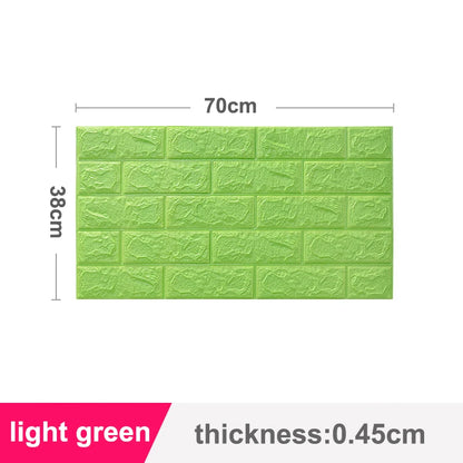 70x38cm Self adhesive Waterproof TV Background Brick Wallpapers 3D Wall Sticker Living Room Wallpaper Mural Bedroom Decorative
