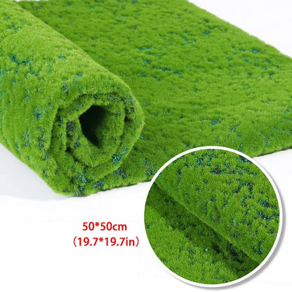50X50cm Artificial Grass Rug Fake Moss Lawn Garden Landscape Turf Roll Festival Wedding Decoration  Mat Carpet