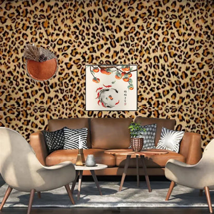 1 Pack of Leopard Print Self-adhesive Wallpaper TV Background Wall Home Decoration Building Materials Self-adhesive DIY Stickers