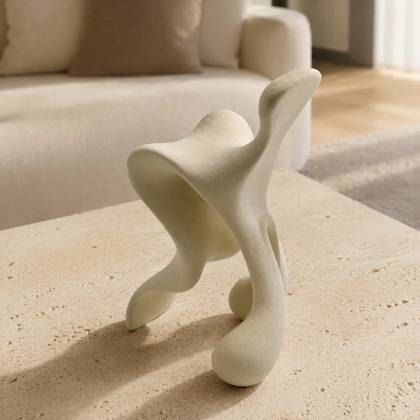 Abstract Flowing Form Resin Figurine Modern Minimalist Living Room Home Accent Decor