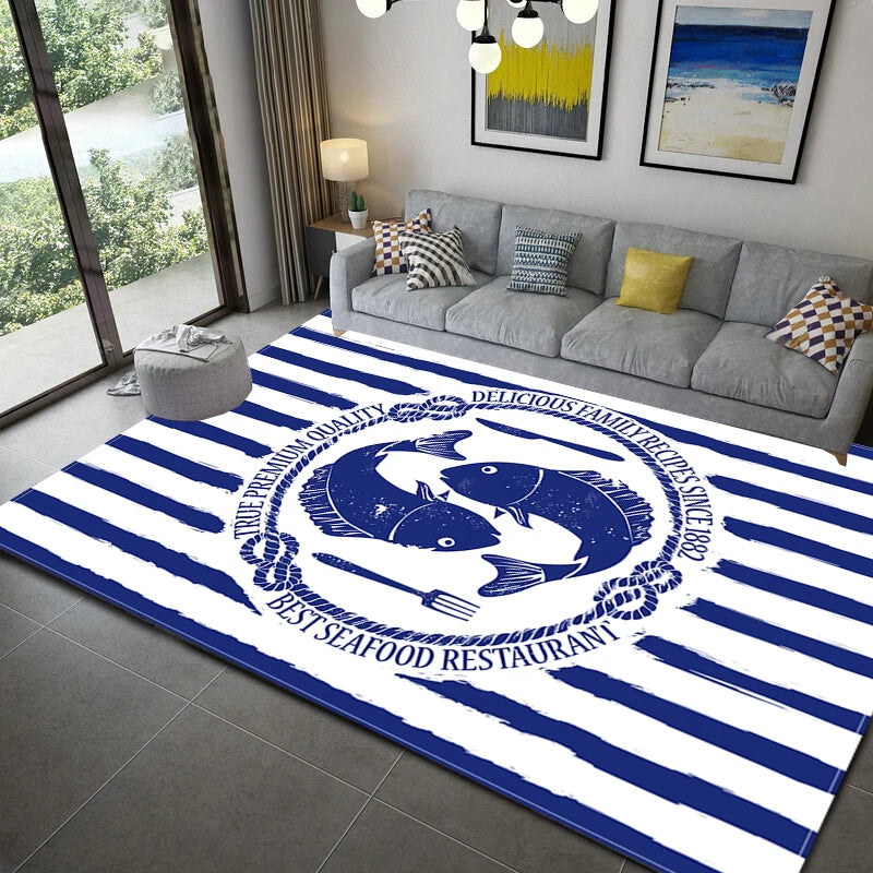 Nautical style rugs kids mats bedroom kitchen     living    bath