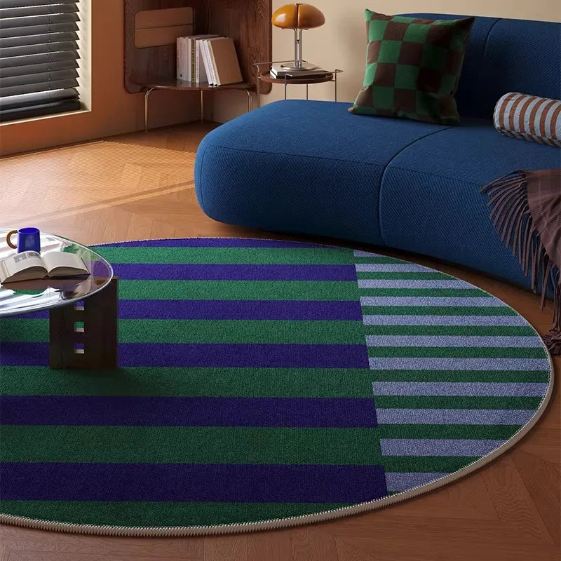 Vintage Round Rug Living Room Carpet Light Luxury Soft Mat Bedroom Rugs for Bedroom Bedside Floor Mats Alfombra Salón שטיח לסלון