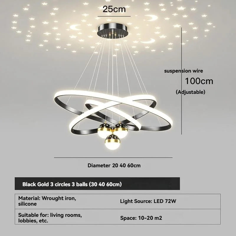 Living Room Chandelier - Modern, Simple and Elegant, Trendy Lamp, New Model for Dining Room, Master Bedroom Lamp