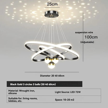 Living Room Chandelier - Modern, Simple and Elegant, Trendy Lamp, New Model for Dining Room, Master Bedroom Lamp