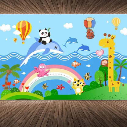 115X72cm Self Adhesive Wallpaper Mural ABDL Living Room Bedroom Bedside Cute Cartoon Anime Background Wall Decoration Sticker