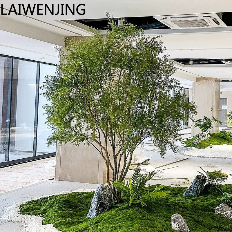 HLZ Artificial Green Plant Fake Tree  Indoor and Outdoor New Simple Landscaping Decorative Tree Artificial Green Plant