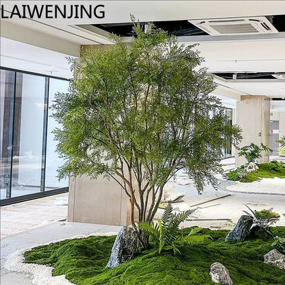HLZ Artificial Green Plant Fake Tree  Indoor and Outdoor New Simple Landscaping Decorative Tree Artificial Green Plant