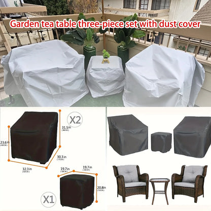3-piece Set of Outdoor Balcony Garden Furniture Covers, Suitable for Use in All Seasons, Is An Outdoor Balcony Furniture Set