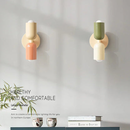 Nordic Living Room Wall Lamp Simple Modern Bedroom Bedside Aisle Children's Room Background Wall Lamp E27 Home Decoration