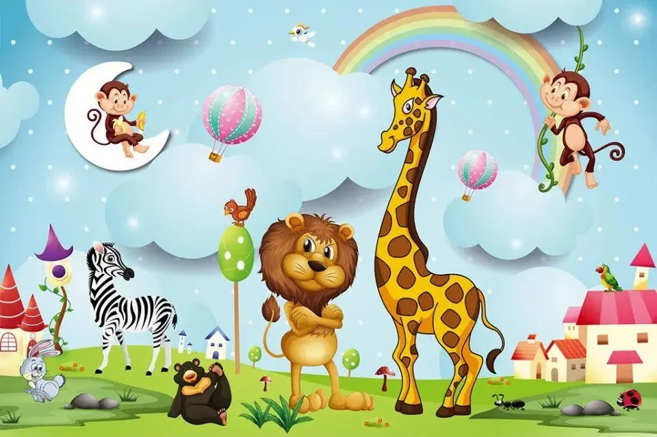 custom papel de parede 3D Photo wallpaper for walls 3 d Catoon Mural For Kids Wall Print Decal Hoom Decor papel wall Whale ball