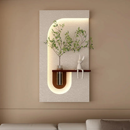 Entrance Decoration LED Wall Lamp Green Plant Corridor Hallway Modern Hanging Painting High-end Living Room Create Mural Light