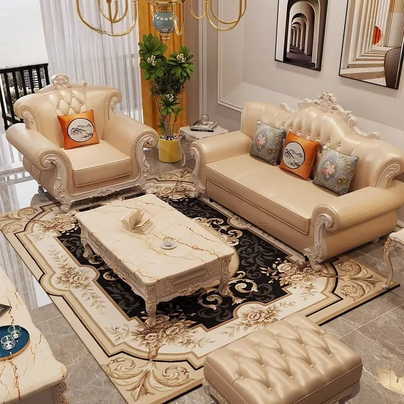 Leather Europe Living Room Sofa Relax Large Sleeper Comfortable Sofa Apartment Romantic Muebles Para Habitacion Home Furniture