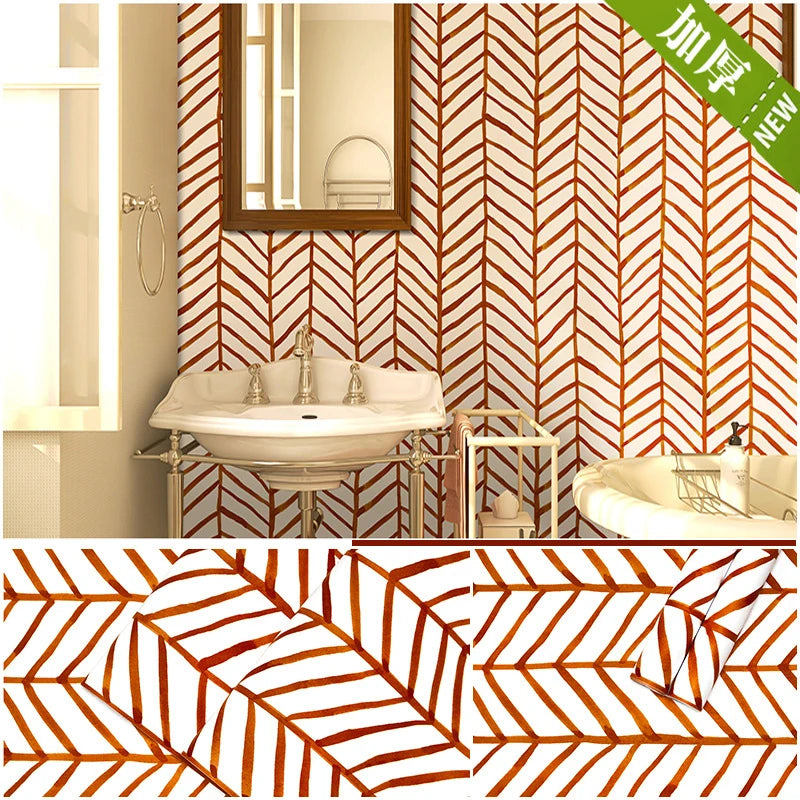 Bamboo wallpaper modern geometric contact paper black stripes detachable self-adhesive wallpaper wall covering home decoration