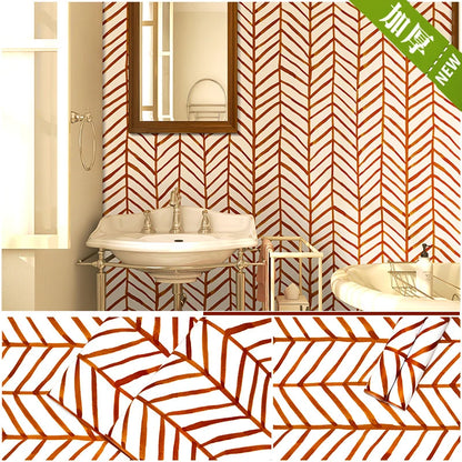 Bamboo wallpaper modern geometric contact paper black stripes detachable self-adhesive wallpaper wall covering home decoration