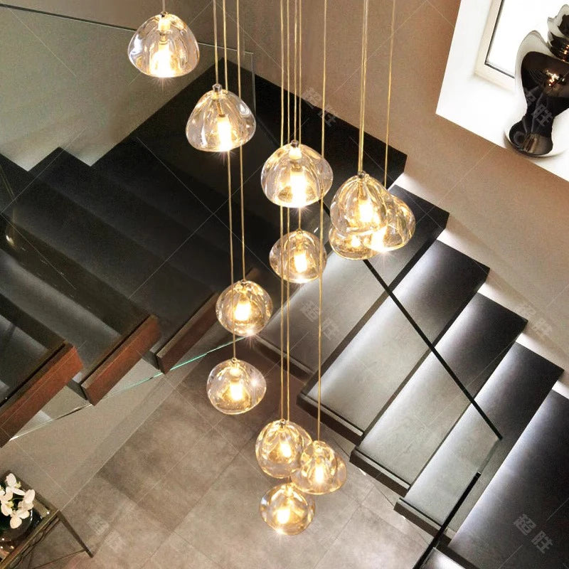 Modern home decoration crystal chandeliers for hall, staircase, indoor lighting fixtures, ceiling lamps, living room exquisite i