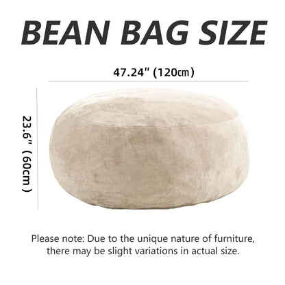 100CM×100CM×60CM, adult beanbag chair with padded beanbag inside, memory foam chair, soft flannel washable cover, ideal reading seat for bedrooms and dorms.