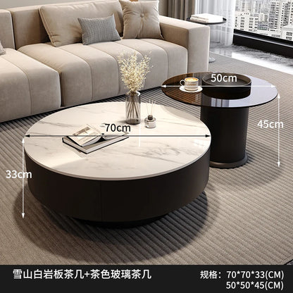 Creative Nordic Coffee Table Storage Trendy Italian Minimalist Side Table Elegant Unique Mobili Per Il Soggiorno Home Furniture