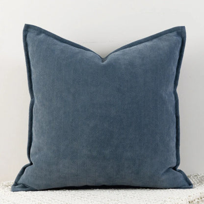 Cozy Solid Chenille Throw Pillow Covers - Nordic Design, 45x45/50x50/60x60/65x65cm, Ideal for Living Room & Bedroom Decor