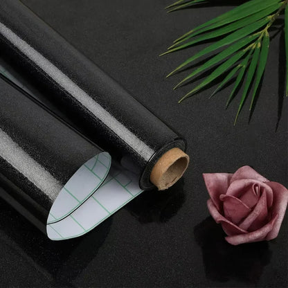6M Plain Gloss Pearl Film Wallpaper PVC Waterproof Self Adhesive Wallpaper DIY For Wardrobe Kitchen Furniture Room Renovation