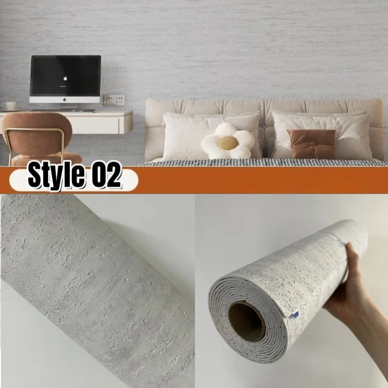 Soft Imitate Roman Travertine Slate Wallpapers 3D Textured Thickening Wall Panel Scalable Flexible Self-adhesive  Wall Stickers