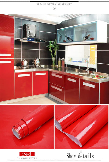 PVC Self Adhesive Wallpapers Renovation for Bathroom Kitchen Cabinet DIY Vinyl Contact Paper Waterproof Home Decor Sticky Paper