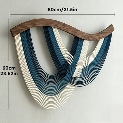 Macrame Wall Hanging Boho Decor Wall Tapestry Handmade Tassel Wall Art for Living Room Bedroom Headboard Apartment Home Decor