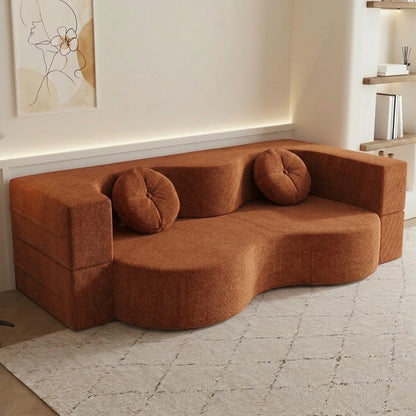 Living Room Compressed Sofa Bed, Memory Foam Modular Couch, Space Saving Modern Furniture Set