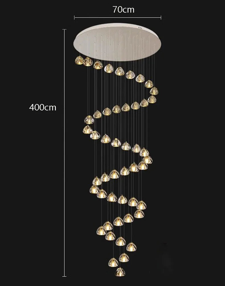 Modern home decoration crystal chandeliers for hall, staircase, indoor lighting fixtures, ceiling lamps, living room exquisite i