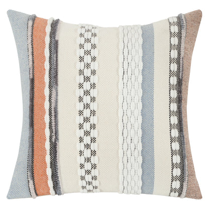 1 Pc Boho Throw Pillow Covers 18x18 Inch Striped Cousion Cover Decorative Chenille Pillowcases Square Cushion Covers