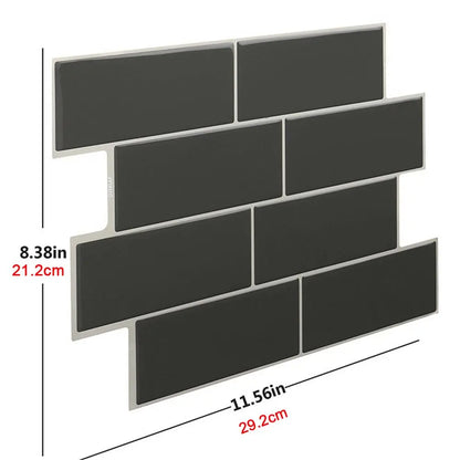 3D Grey Brick Durable DIY Wall Sticker Waterproof Removable Home Decor Grey Brick 3D Wallpaper Kitchen