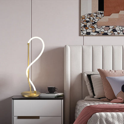 Modern Nordic living room art line floor lamp next to sofa modern designer's creative simple study bedroom long strip note lamp