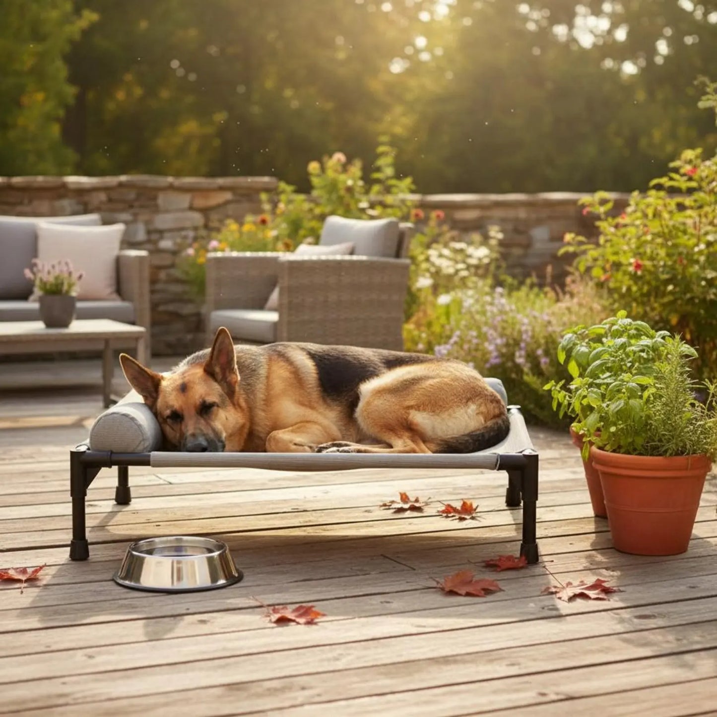 Elevated Pet Bed All-Sekkon Use Raised Dog and Cat Bed Pet Cot Moisture-Resistant Easy to Clean for Dogs, Travel, Patio