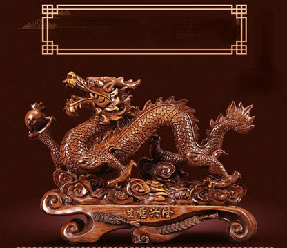 Lucky Dragon Ornaments To Attract Wealth When Living Room Store Housewarming Opening Gift Crafts Sculptures