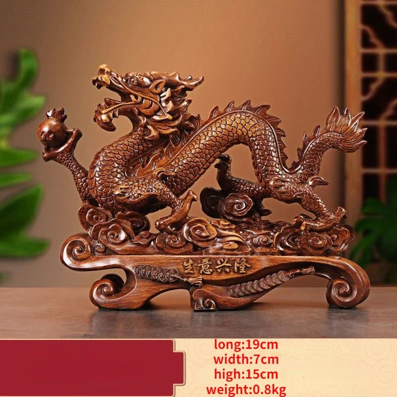 Lucky Dragon Ornaments To Attract Wealth When Living Room Store Housewarming Opening Gift Crafts Sculptures