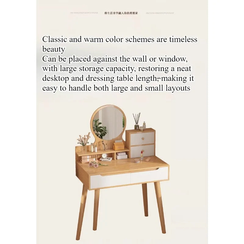 Dresser girl bedroom Internet celebrity dressing table small apartment bedroom modern light luxury storage cabinet integrated