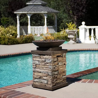 New Arrival Gas Fire Pit for Outdoor Garden for Camping Patio Backyard Parties Hiking Cooking Stone Look Fireplace