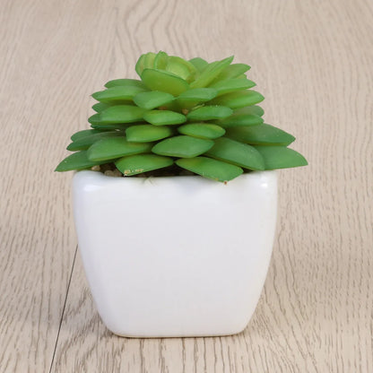Realistic Natural Green Artificial Succulent Plants Potted in Modern for Home Balcony Office Garden Indoor Outdoor