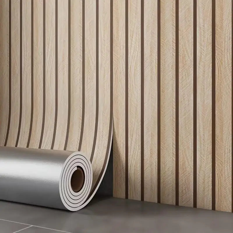 Thick Brown Grid Peel and Stick Wallpaper Faux Plaid Design Waterproof Moisture-Proof for Walls Ceilings Home Decor