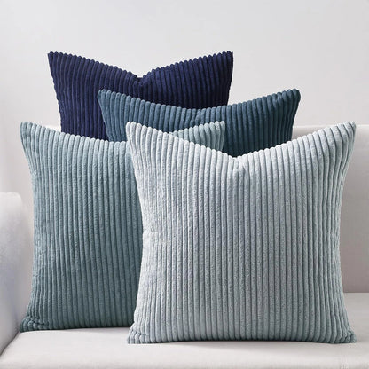 4pcs Boho Farmhouse Throw Pillow Covers Mordern Nordic Cushion Covers Soft Corduroy(pillowcases without inserts)