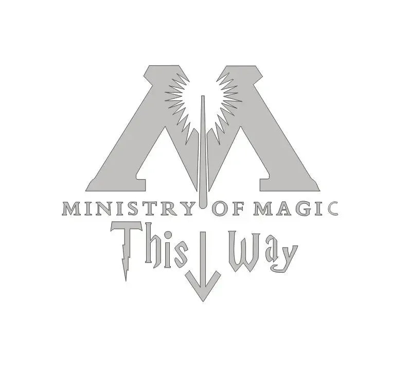 Bathroom Toilet Wall Stickers MINISTRY OF MAGIC THIS WAY Washroom Art Mural Home Decor Waterproof Wallpaper Vinyl Wall Decals