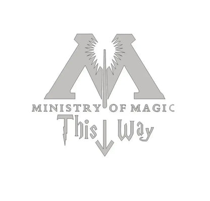 Bathroom Toilet Wall Stickers MINISTRY OF MAGIC THIS WAY Washroom Art Mural Home Decor Waterproof Wallpaper Vinyl Wall Decals