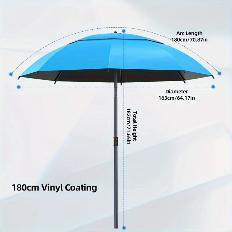 Fishing Umbrella, Outdoor Sunshade Umbrella for Anglers, Portable, For Fishing, Stall, Garden, Shop & Outdoor Activities