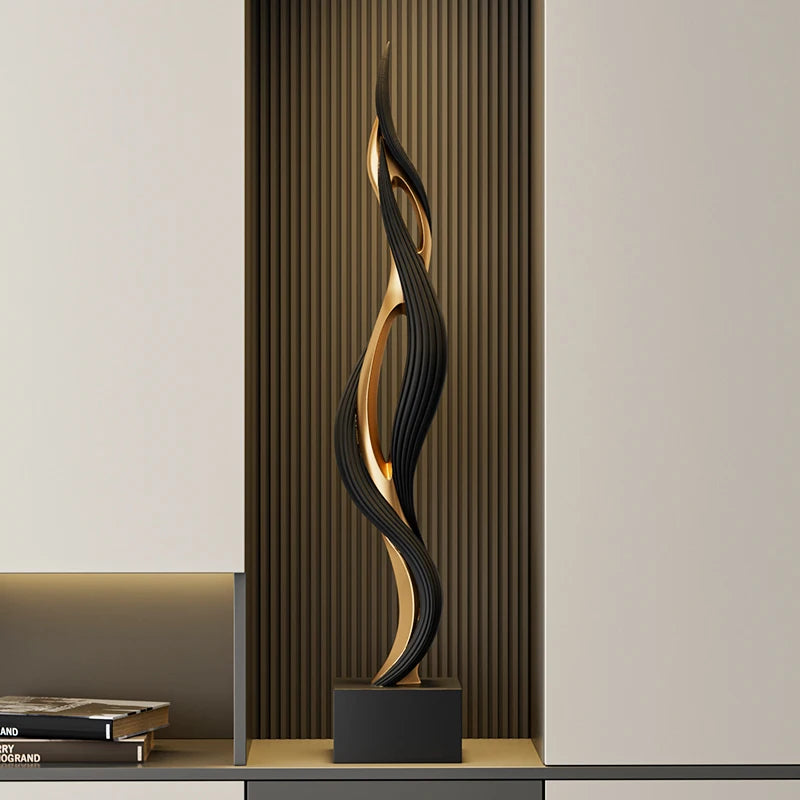 Creative Feng Shui Sculpture Living Room Table Wine Rack Decoration Statue Resin Crafts Housewarming Gift Modern Home Decor