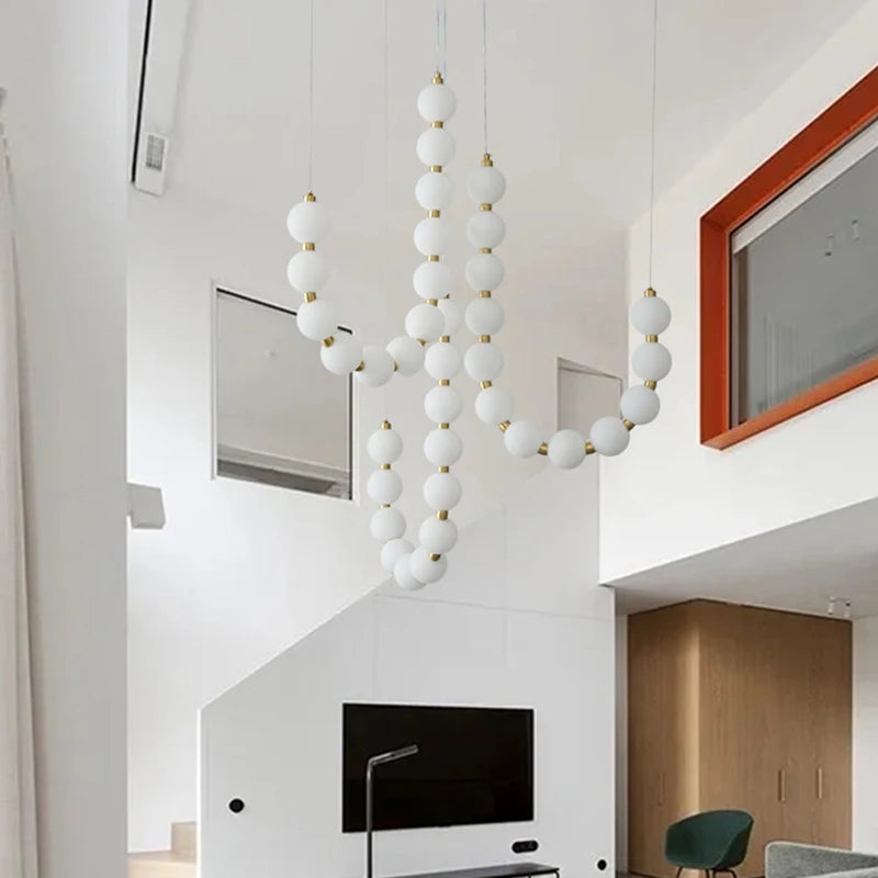 Nordic home decoration, stair chandelier, living room and dining room Pendant lights, ceiling light, indoor lighting