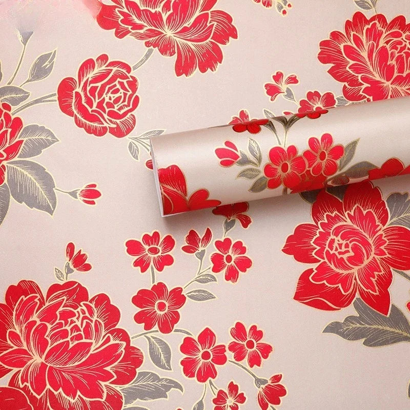Home Decor Retro Floral Wallpaper Renovation of Bedroom and Living Room Decorative Walls