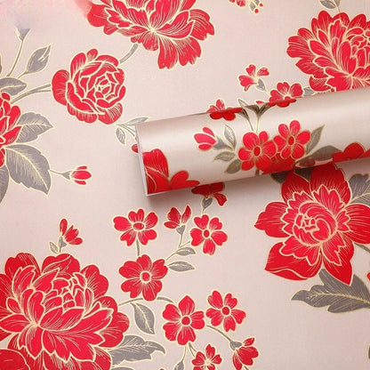 Home Decor Retro Floral Wallpaper Renovation of Bedroom and Living Room Decorative Walls